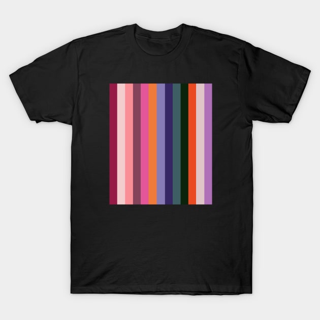 Stripe Pattern T-Shirt by TheWildOrchid